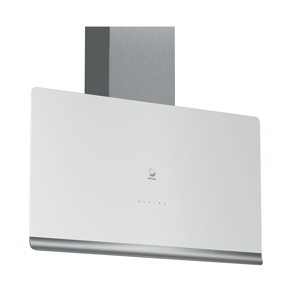 Campana BALAY 3BC497GB, 90 cm, Cristal Blanco, Clase A, Decorativa de pared vertical