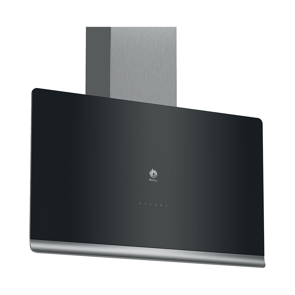 Campana BALAY 3BC497GN, 90 cm, Cristal Negro, Clase A, Decorativa de pared vertical