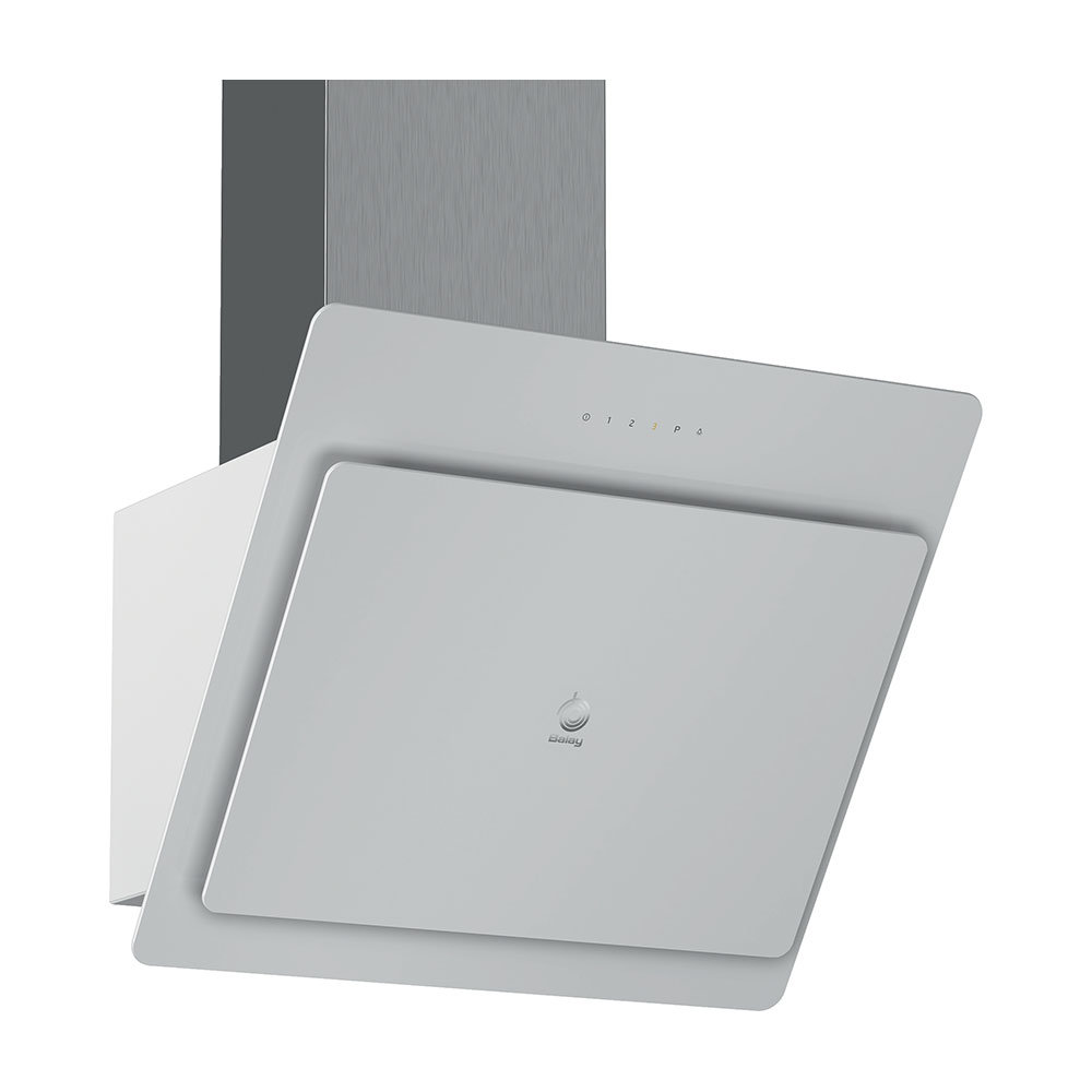 Campana BALAY 3BC567GB, 60 cm, Cristal Blanco, Clase B, Decorativa de pared inclinada