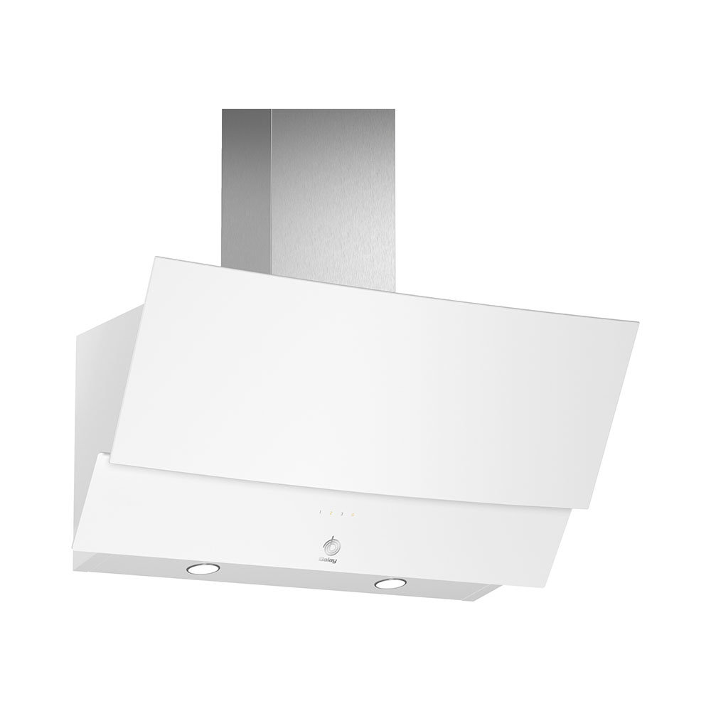 Campana inclinada BALAY 3BC585GB, 80 cm, Cristal Blanco,Clase C, Decorativa