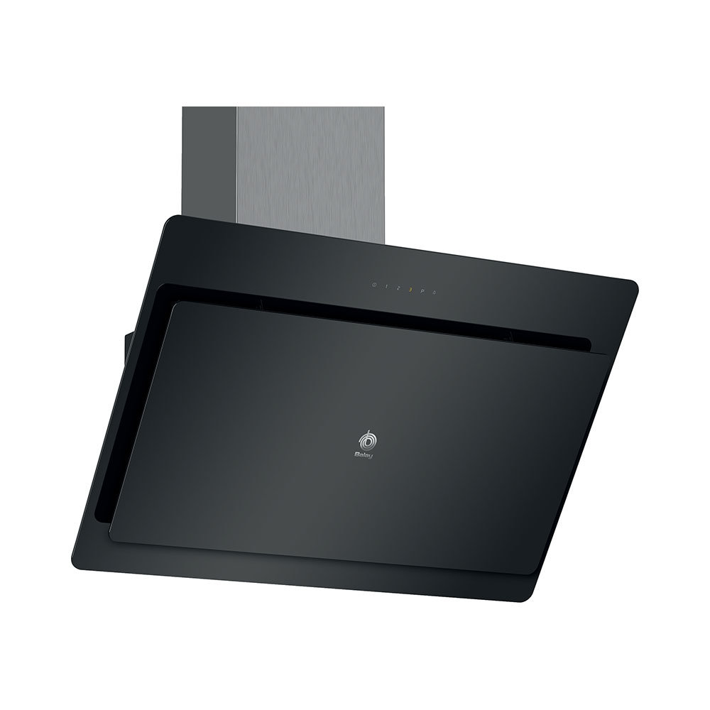 Campana BALAY 3BC587GN, 80 cm, Cristal Negro, Clase B, Decorativa de pared inclinada
