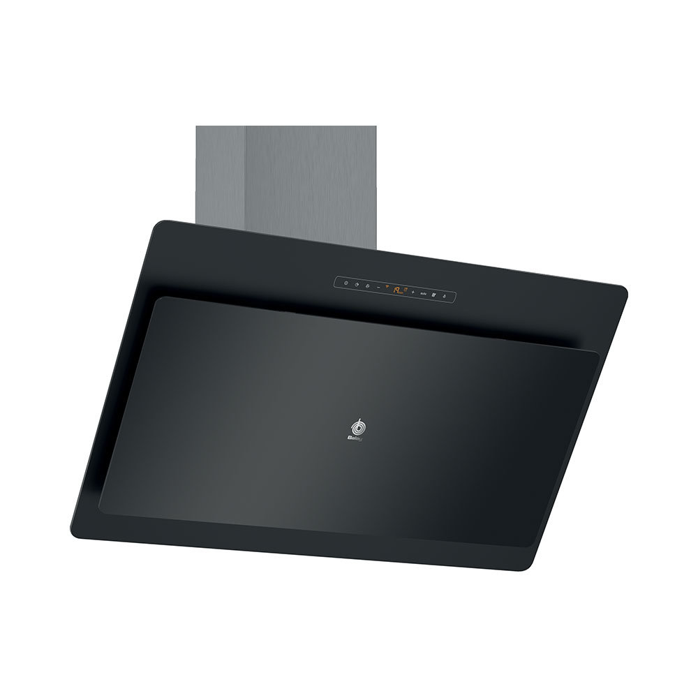 Campana BALAY 3BC598ANC, 90 cm, Cristal Negro, Clase A+, Decorativa de pared inclinada