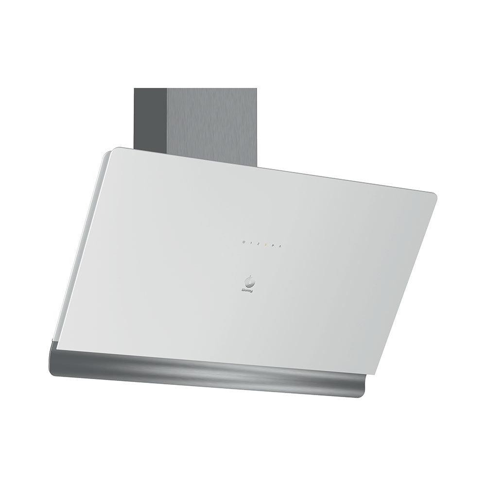 Campana BALAY 3BC598GB, 90 cm, Cristal Blanco, Clase A+, Decorativa de pared inclinada