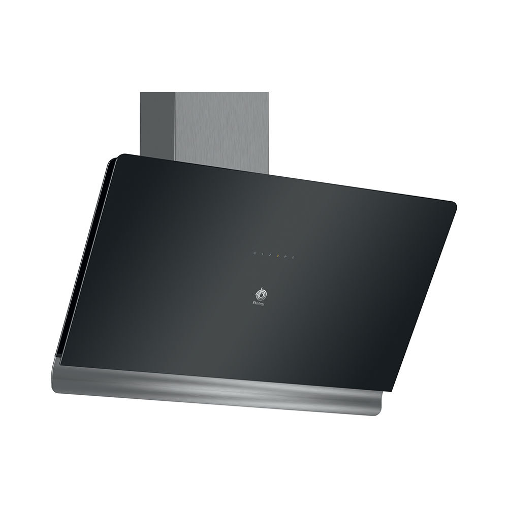 Campana BALAY 3BC598GN, 90 cm, Cristal Negro, Clase A+, Decorativa de pared inclinada