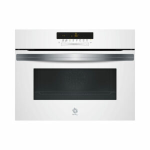 Horno BALAY 3CB5878B6, 45 cm, Cristal Blanco, Clase A. Compacto Pirolítico, 47 l.