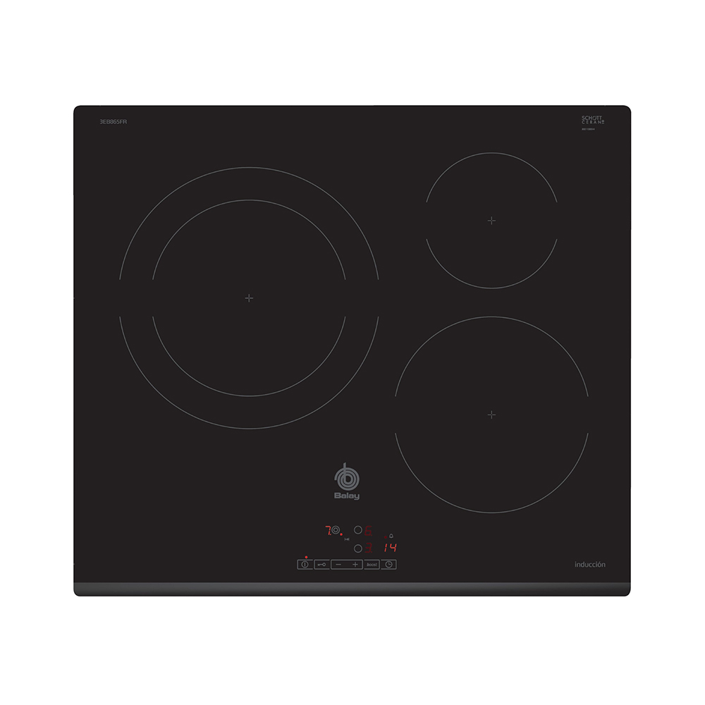 Placa BALAY 3EB865FR, 60 cm, Negro, Inducción