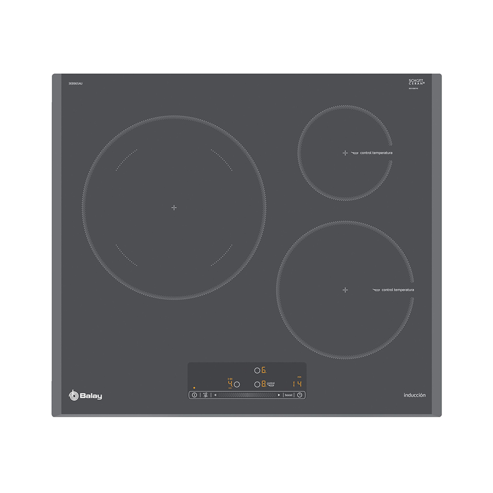 Placa BALAY 3EB965AU, 60 cm, Titanio, Inducción