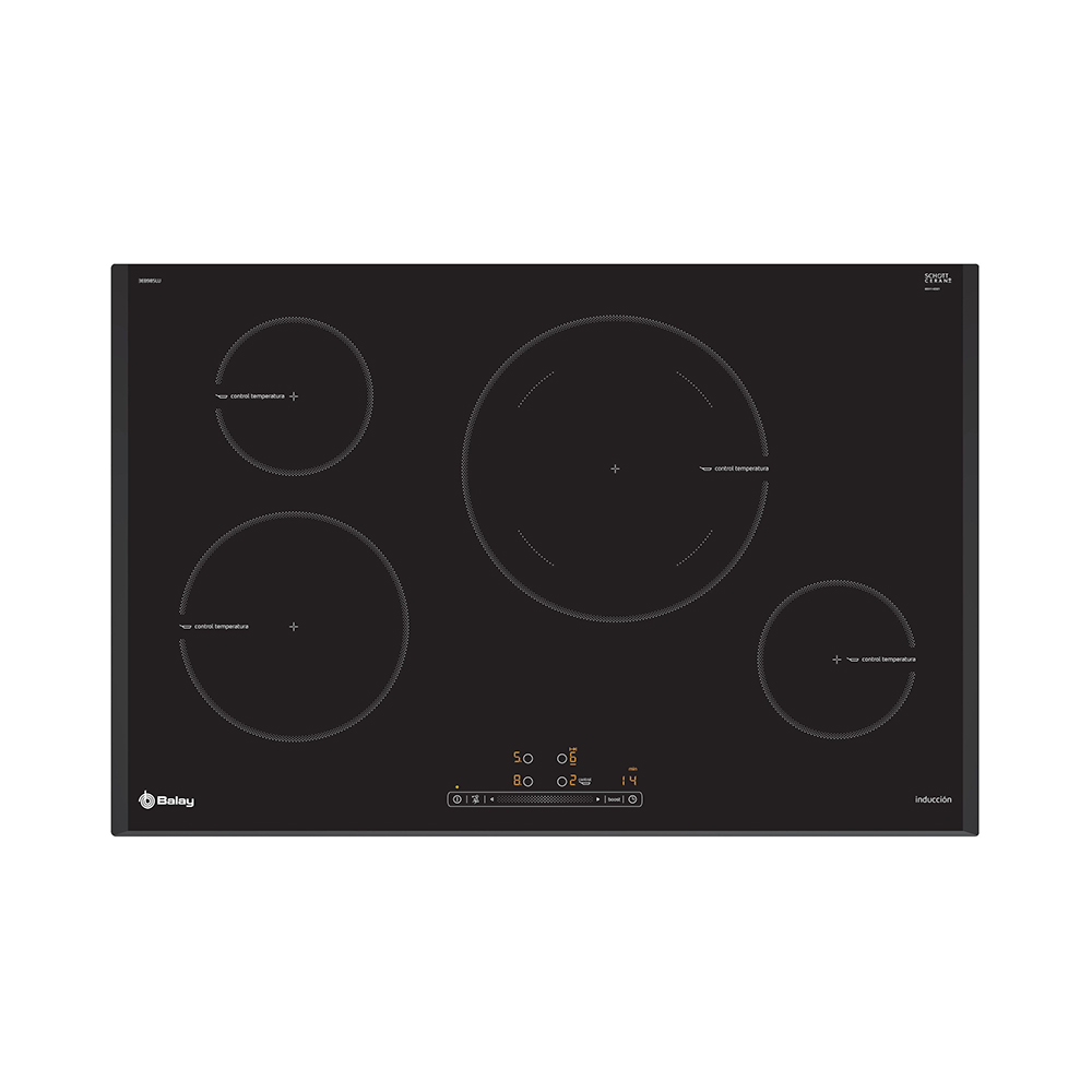 Placa BALAY 3EB985LU, 80 cm, Negro, Inducción