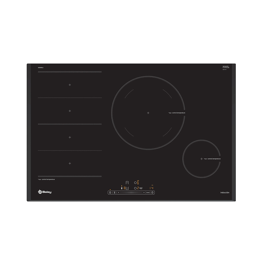 Placa BALAY 3EB989LU, 80 cm, Negro, Inducción