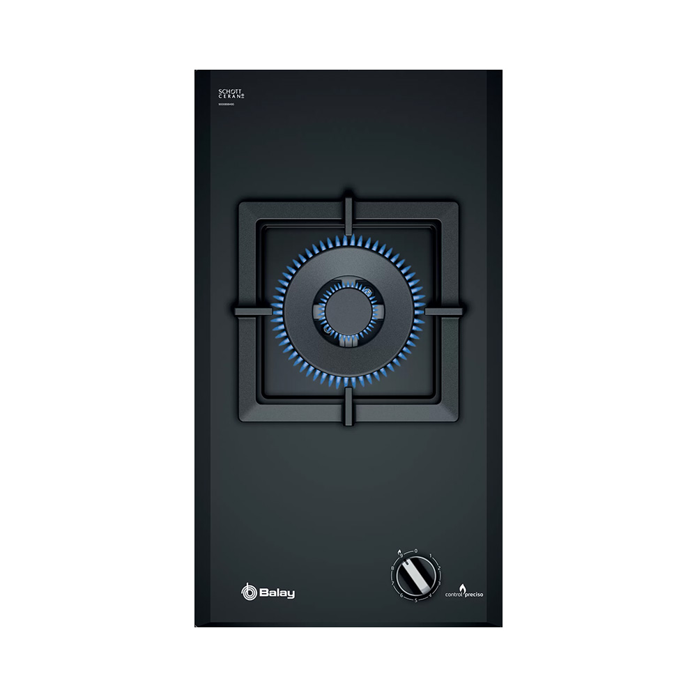 Placa BALAY 3ETG631HB, 30 cm, Negra/Biselada, Dominó. Integrable. Gas