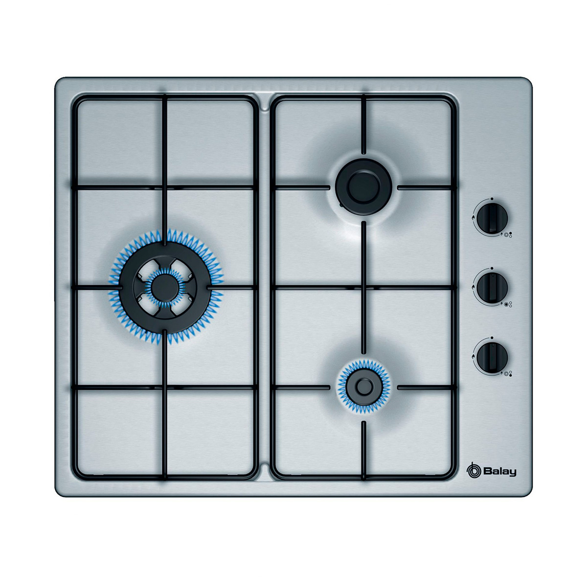 Placa BALAY 3ETX463MB, 60 cm, Acero, Gas