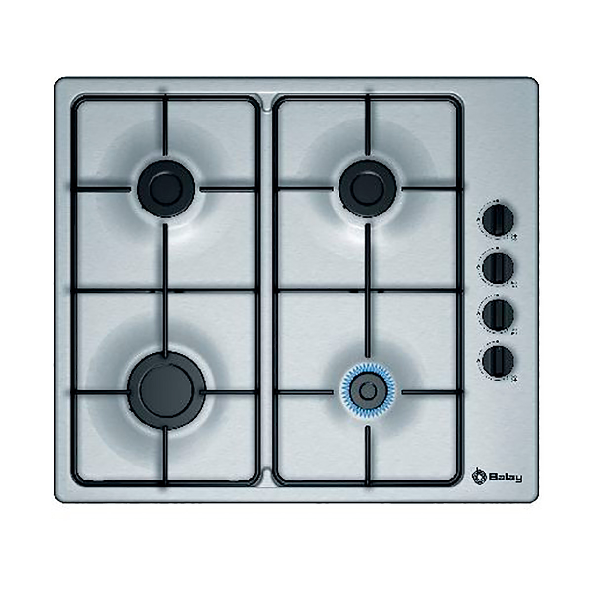 Placa BALAY 3ETX464MB, 60 cm, Acero, Gas