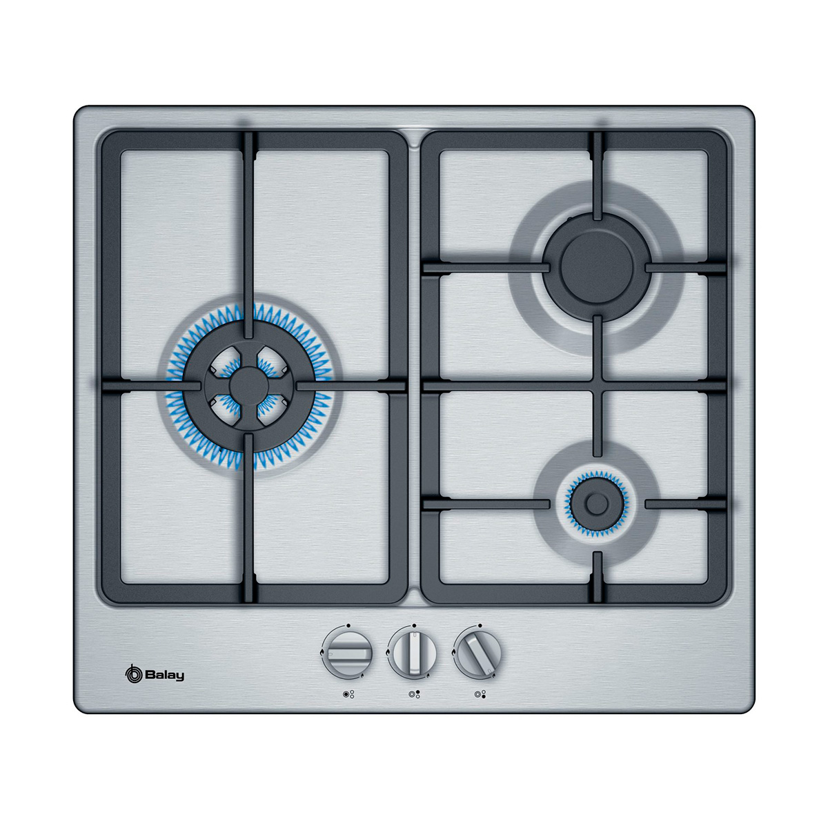 Placa BALAY 3ETX563HB, 60 cm, Acero, Gas