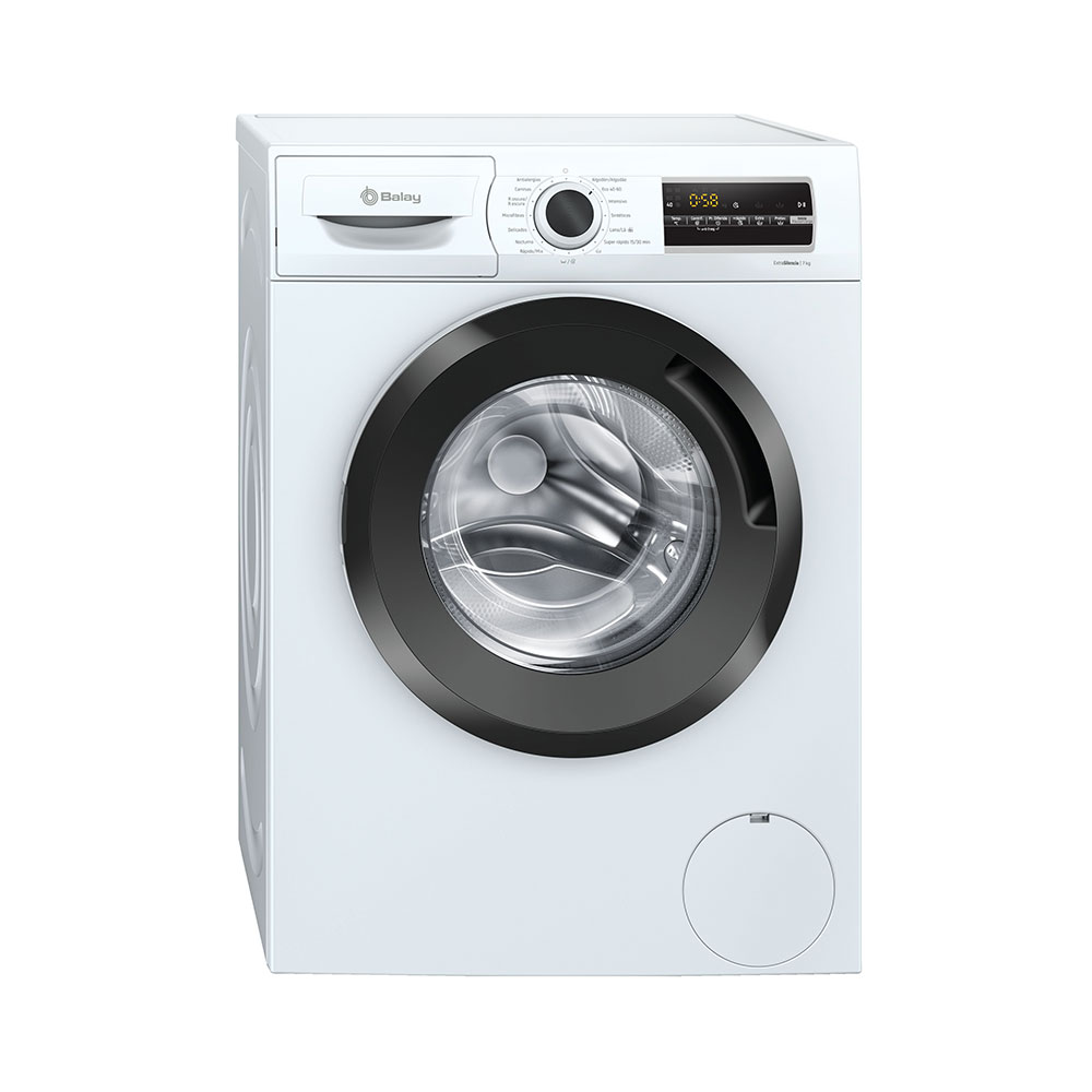 Lavadora BALAY 3TS972B, Clase D, Blanca, de Carga Frontal, 7 kg, 1200 rpm