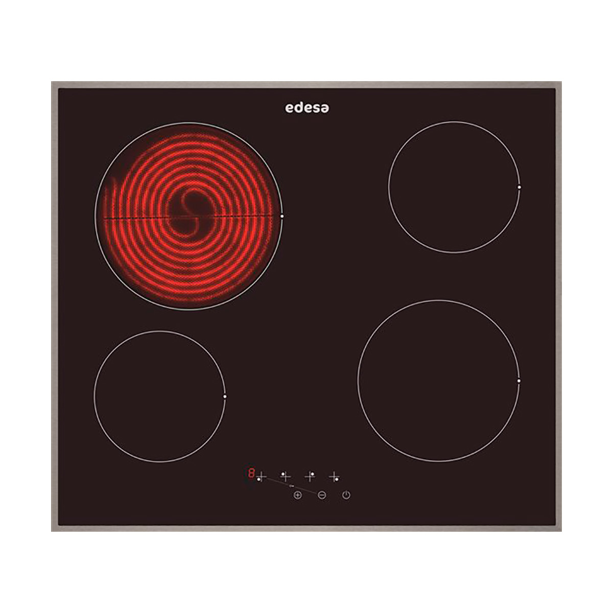 Placa EDESA EVT-6328 B, 60cm, Negro, Radiante, Vitrocerámica