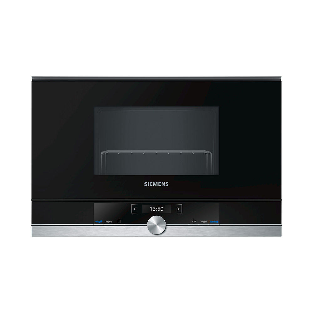 Microondas SIEMENS BE634RGS1, 60×38 cm, Acero Inox, Integrable, 21 l.