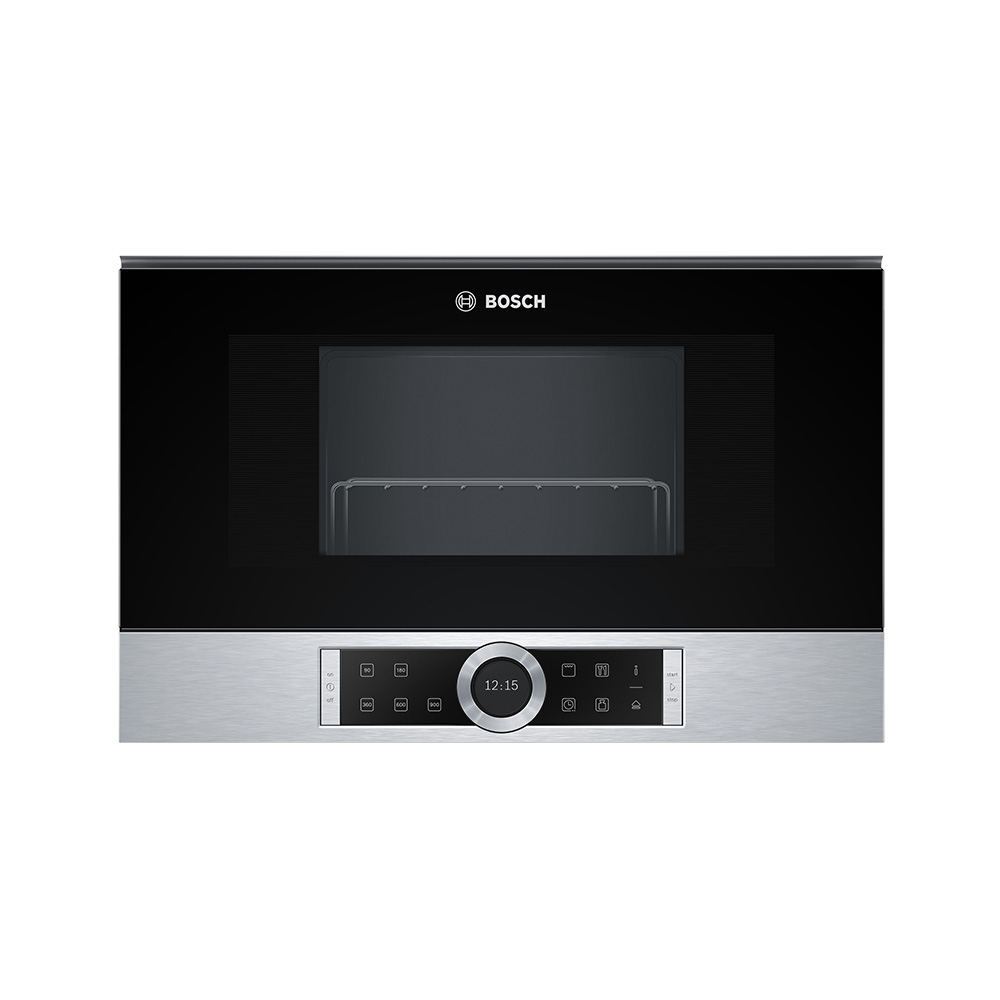 Microondas BOSCH BEL634GS1, 60×38 cm, Acero Inox, Integrable, 21 l.
