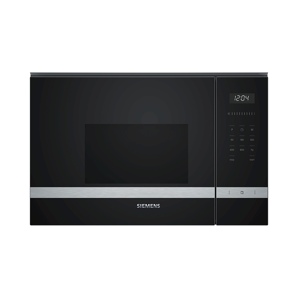 Microondas SIEMENS BF525LMS0, 60×38 cm, Acero Inox, Integrable, 20 l.
