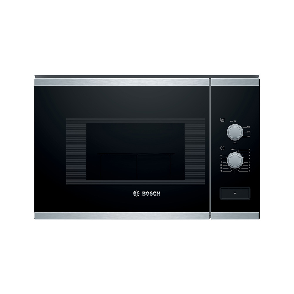 Microondas BOSCH BFL520MS0, 60×38 cm, Acero Inox, Integrable, 20 l.