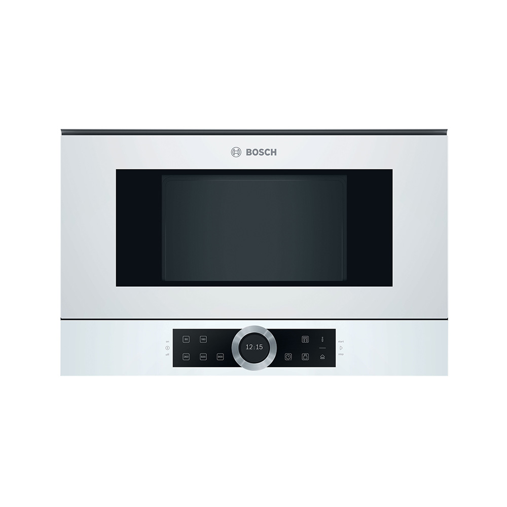 Microondas BOSCH BFL634GW1, 60×38 cm, Blanco, Integrable, 21 l.