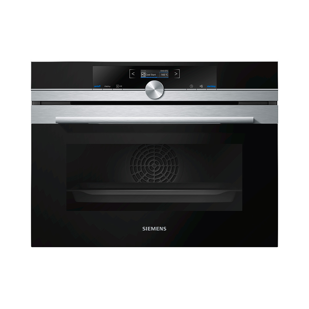 Horno SIEMENS CB635GNS3, 45 cm, Acero Inox., Clase A+, Compacto, 47 l.
