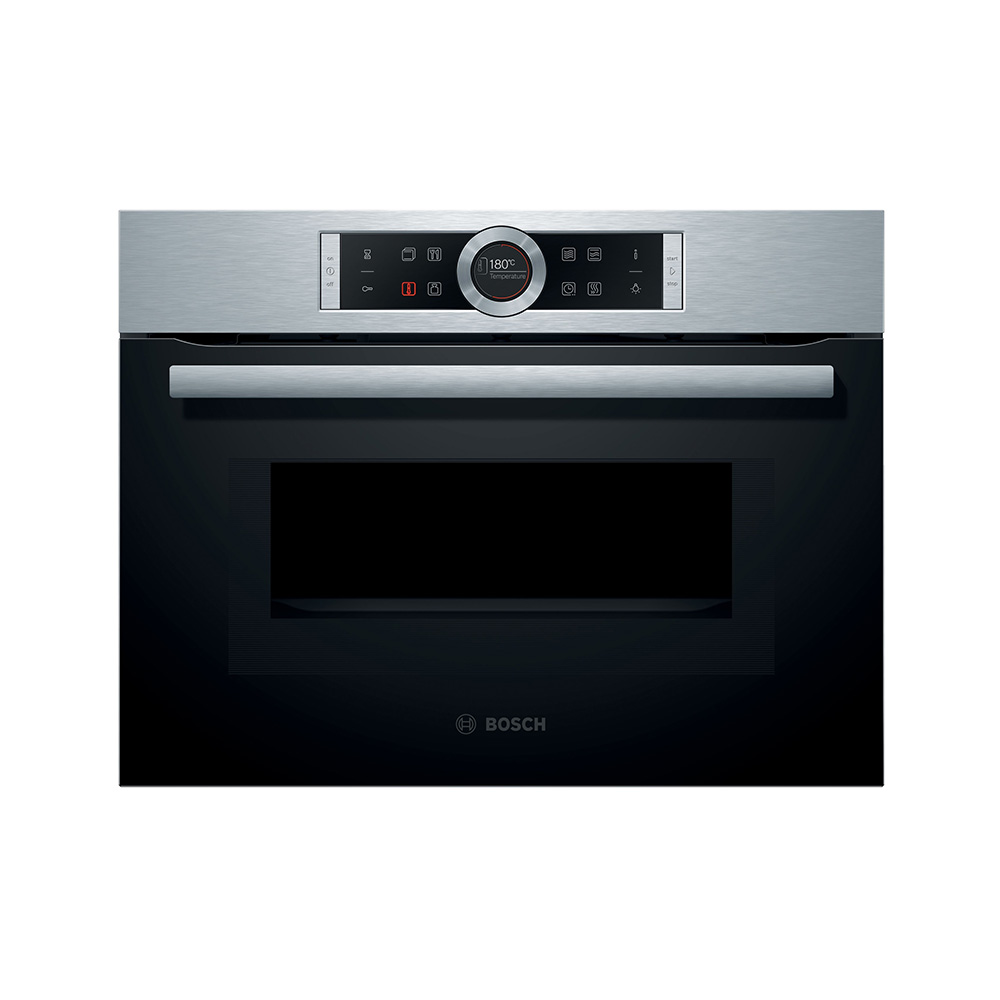 Horno BOSCH CMG633BS1, 45 cm, Acero Inox., Microondas, Compacto, 45 l.
