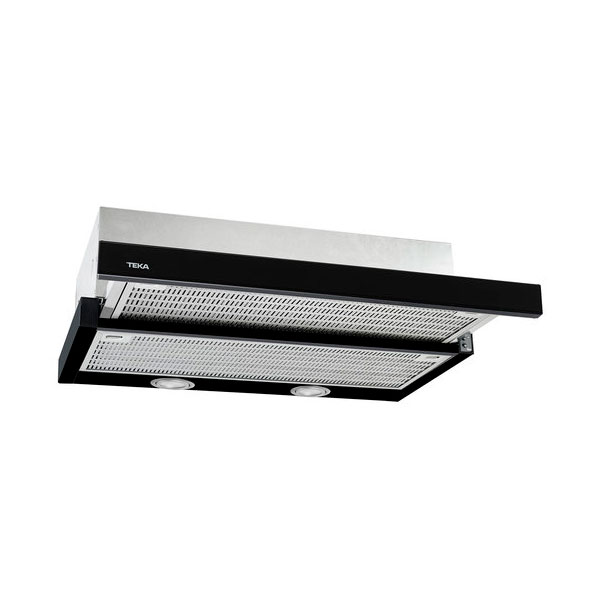 Campana TEKA CNL6415, 60 cm, Negro, Clase A, Convencional, 2 Motores ECOPOWER y 2+1 velocidades