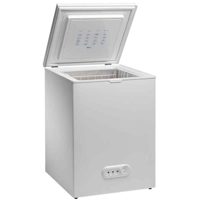 Congelador TENSAI TCHEU110, Clase F, Blanco, Horizontal, 85x55cm, 102L, 11kg/24h, Alarma, Termostato