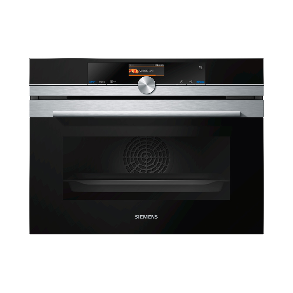 Horno SIEMENS CS636GBS2, 45 cm, Acero Inox. Clase A+, Compacto, Vapor, 47 l.