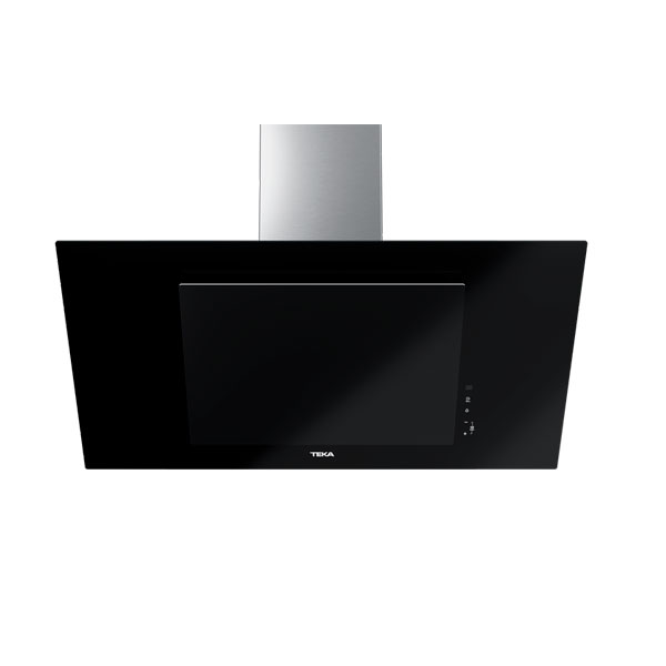 Campana TEKA DVT 98660 TBS, 90 cm, Negro, Clase A+, Decorativa vertical de aspiración perimetral y función FreshAir