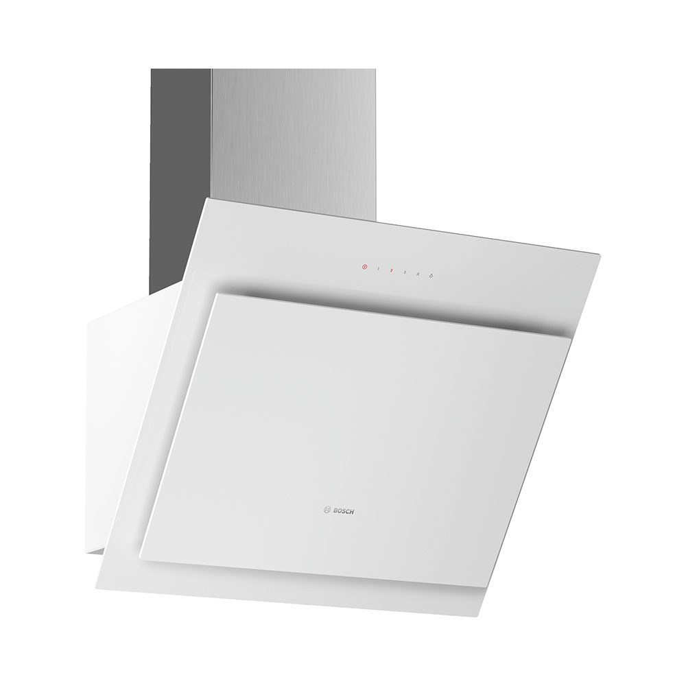 Campana BOSCH DWK67CM20, 60 cm, Cristal Blanco, Clase B, Decorativa