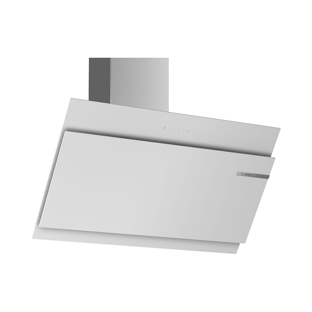 Campana BOSCH DWK97JM20, 90 cm, Cristal Blanco, Clase A+, Decorativa