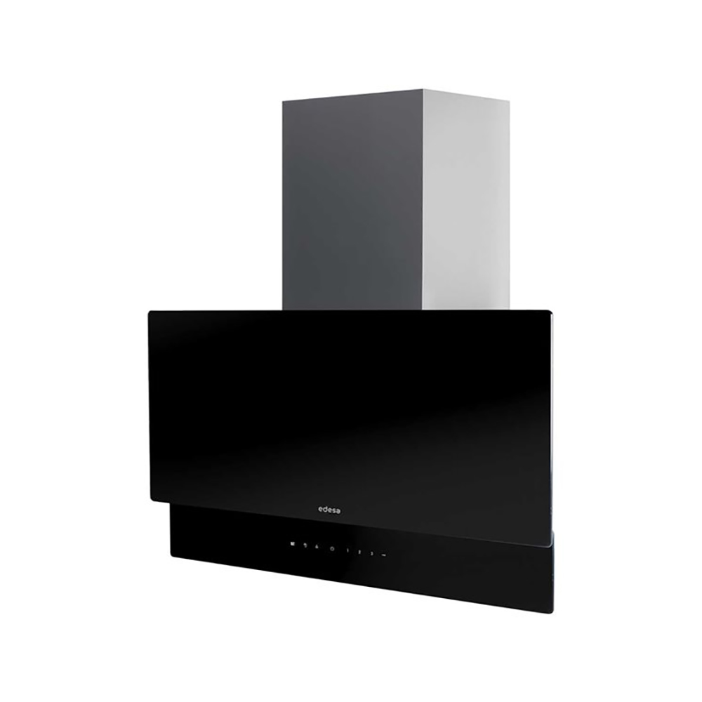 Campana EDESA ECV7832 GBK, 70 cm, Acero Inox/Negro, Clase A., Decorativa