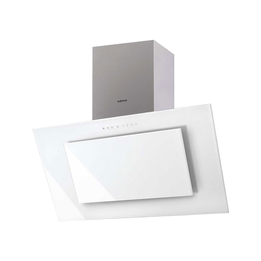 Campana EDESA ECV9831 GBW, 90 cm, Acero Inox/Blanco, Clase A., Decorativa