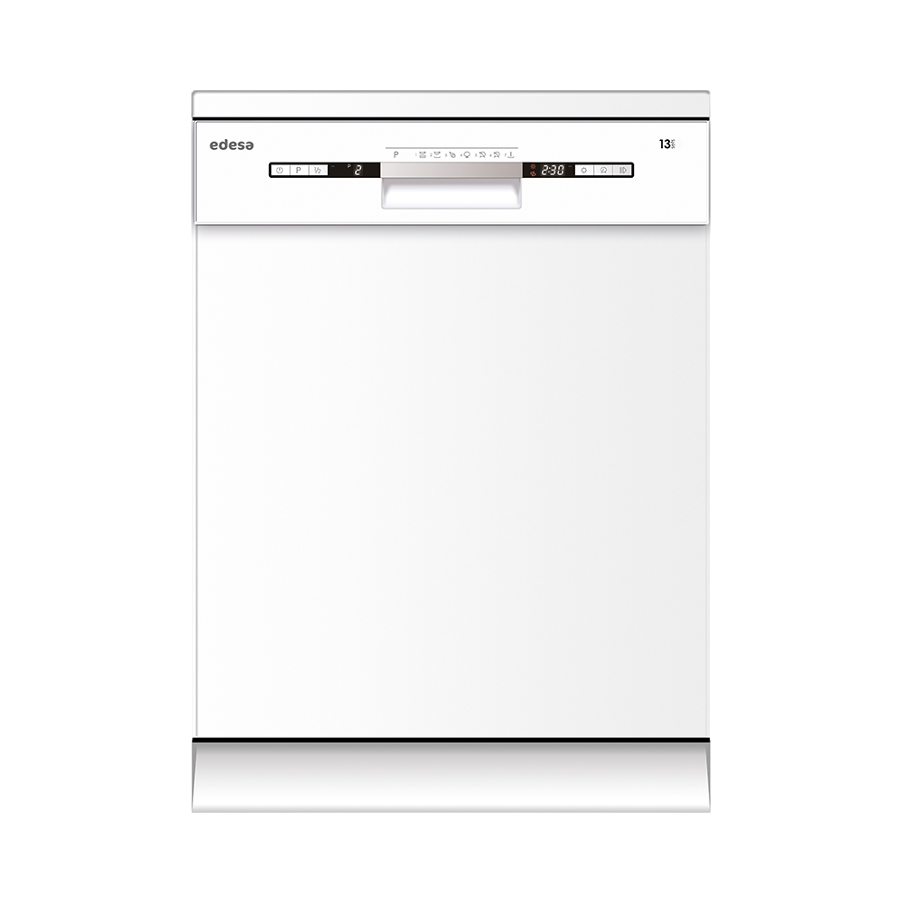 Lavavajillas EDESA EDW6230 WH, Clase E, 60 cm,  Blanco, Libre Instalación, 13 Servicios
