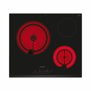 Placa SIEMENS ET631FKP8E, 60 cm, Negro, Vitrocerámica, Sin Perfiles