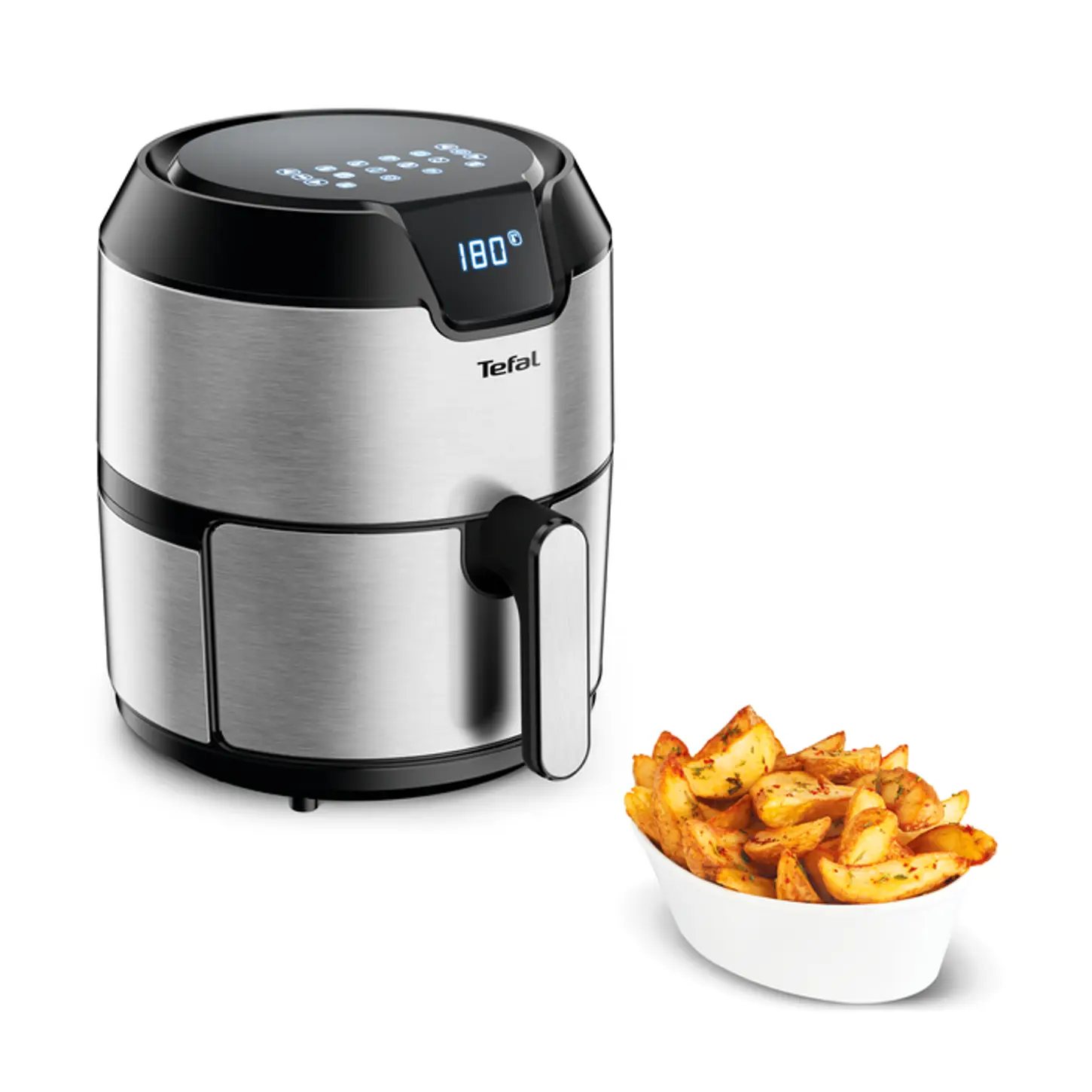 Freidora de aire TEFAL EY401D, 4,2 Litros, Inox Digit, Easy Fry Deluxe