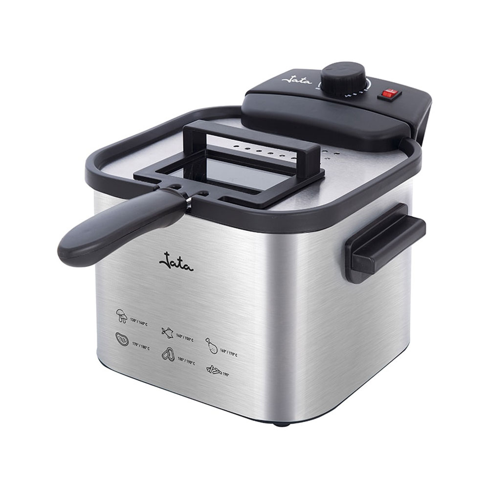 Freidora de aceite JATA FR279 Inox . Capacidad 2,5 L. Potencia 2.000 W.