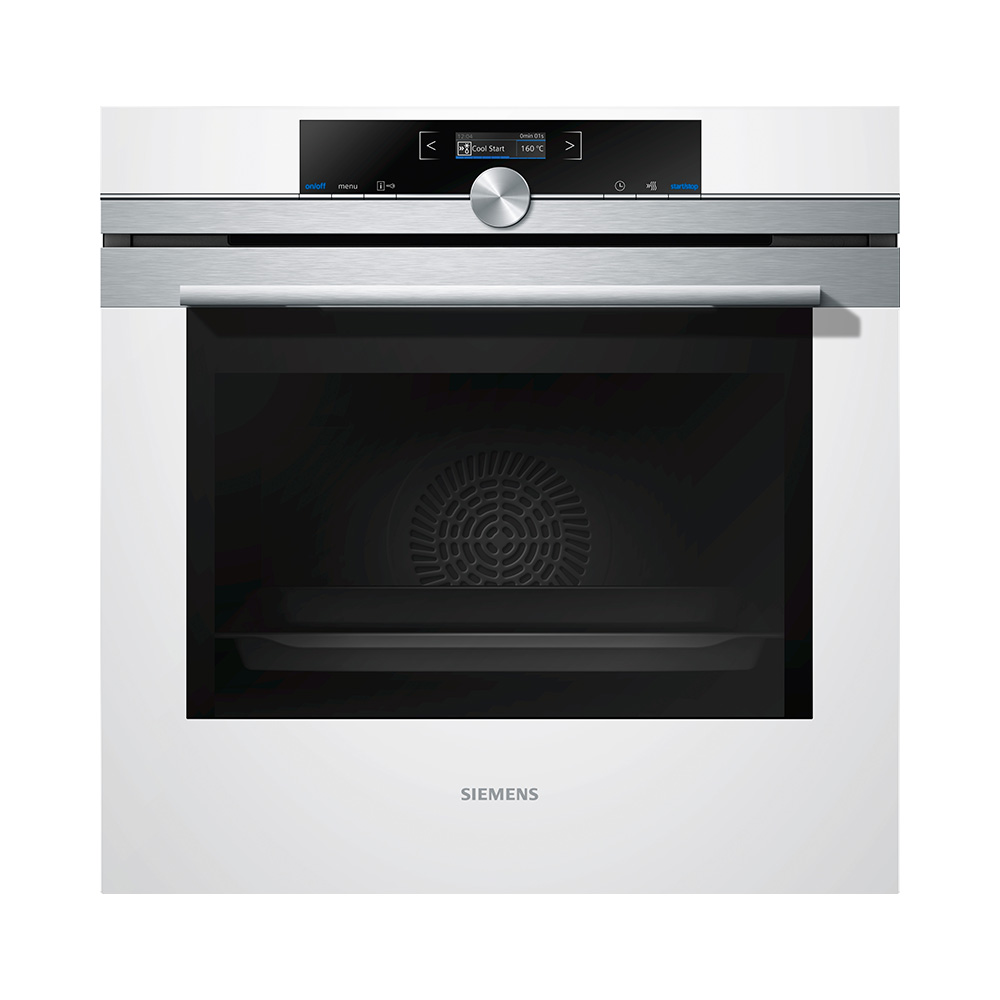 Horno SIEMENS HB673GBW1F, 60 cm, Blanco,  Clase C, 71 l.