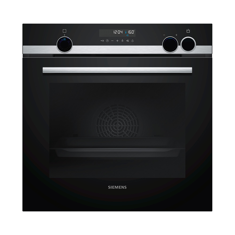 Horno SIEMENS HR538ABS1, 60 cm, Acero Inox. Clase A, Vapor, 71 l.
