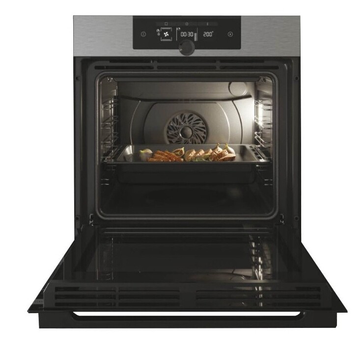 Horno Haier HWO60SM2F9XH, Clase A+, Multinivel, 70L, Pirolítico+Hidrolitico. 13 Funciones, Acero Inox