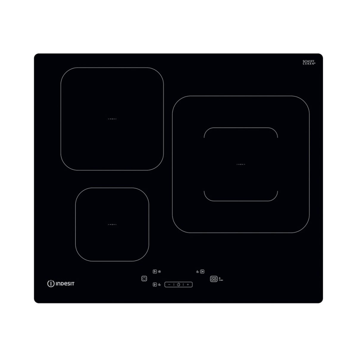 Placa INDESIT IS55Q60NE, 60 cm, Negro, Inducción