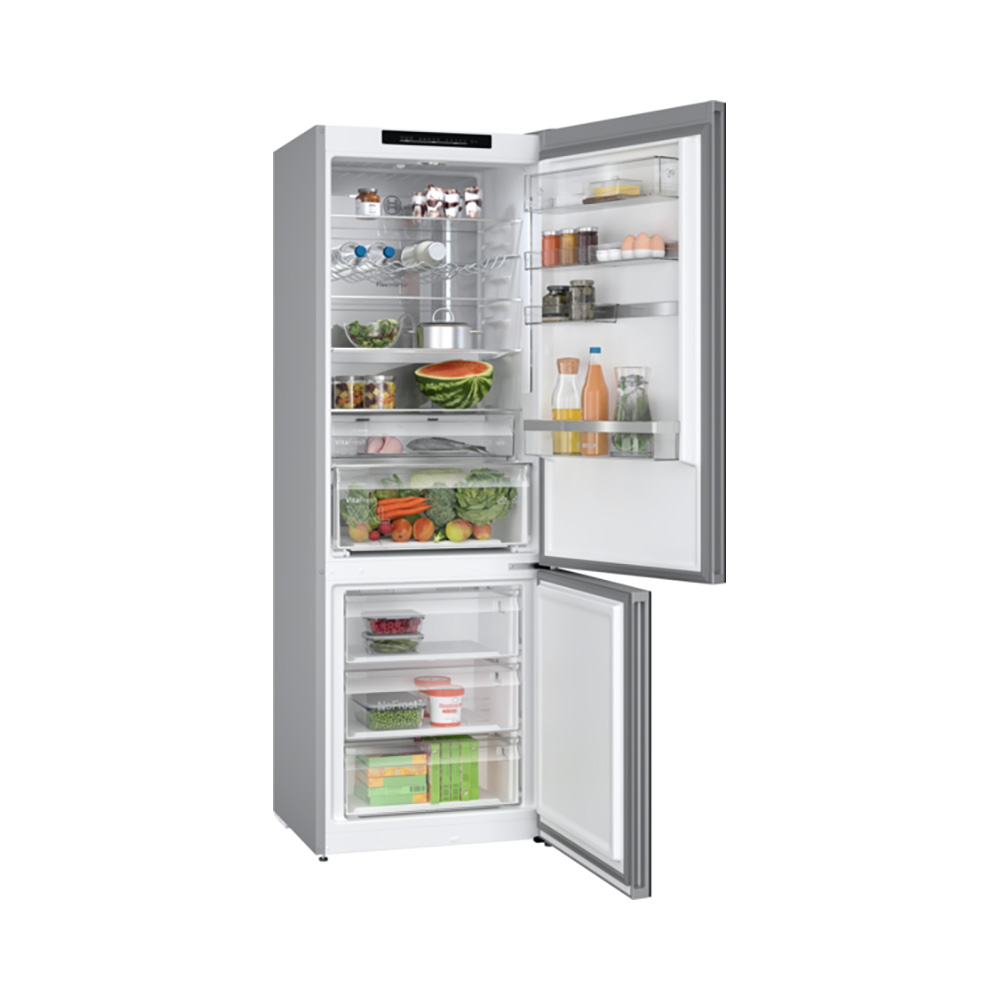Frigorífico BOSCH KGN49LBCF, Clase C, Cristal Negro, 203×70 cm, Combi