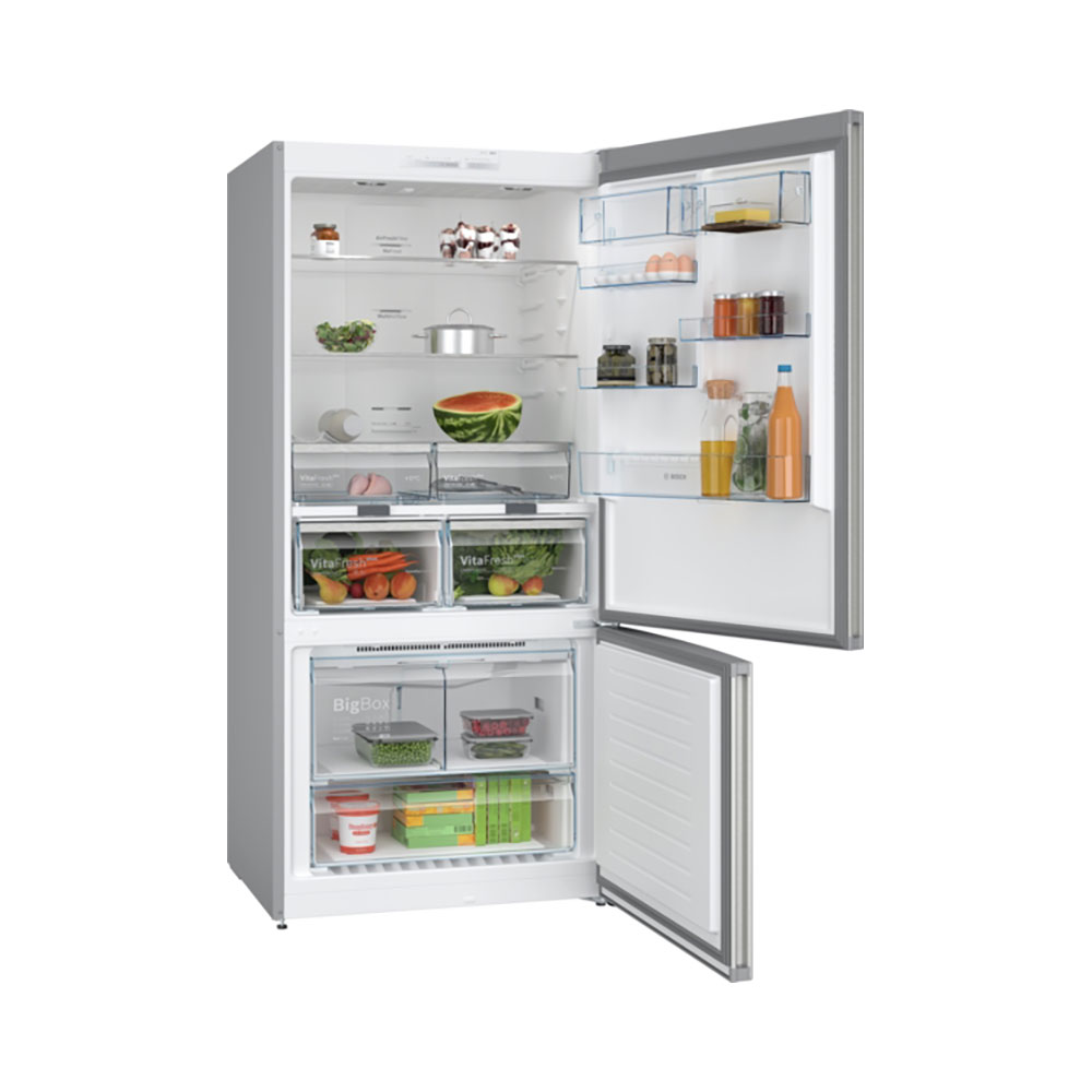 Frigorífico BOSCH KGN86VIEA, Clase E, Acero Inox. Antihuellas, 186×86 cm, Combi