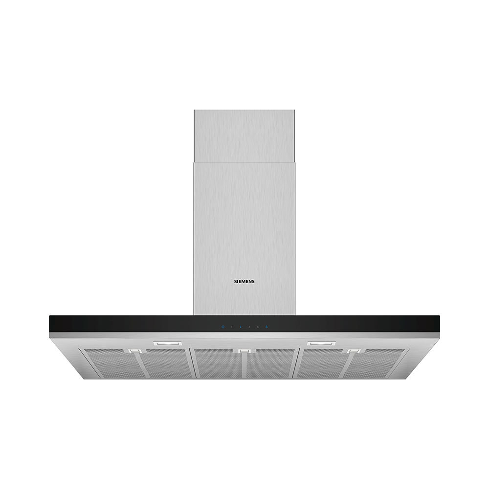 Campana decorativa de pared SIEMENS LC97BHM50 iQ300, 90 cm, Metallic, Clase B