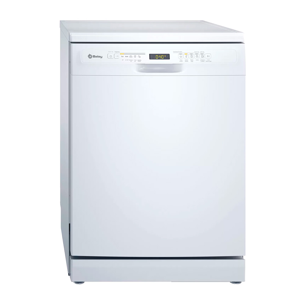 Lavavajillas BALAY 3VS5030BP, Clase D. 60 cm, Blanco, Libre Instalación, 12 Servicios