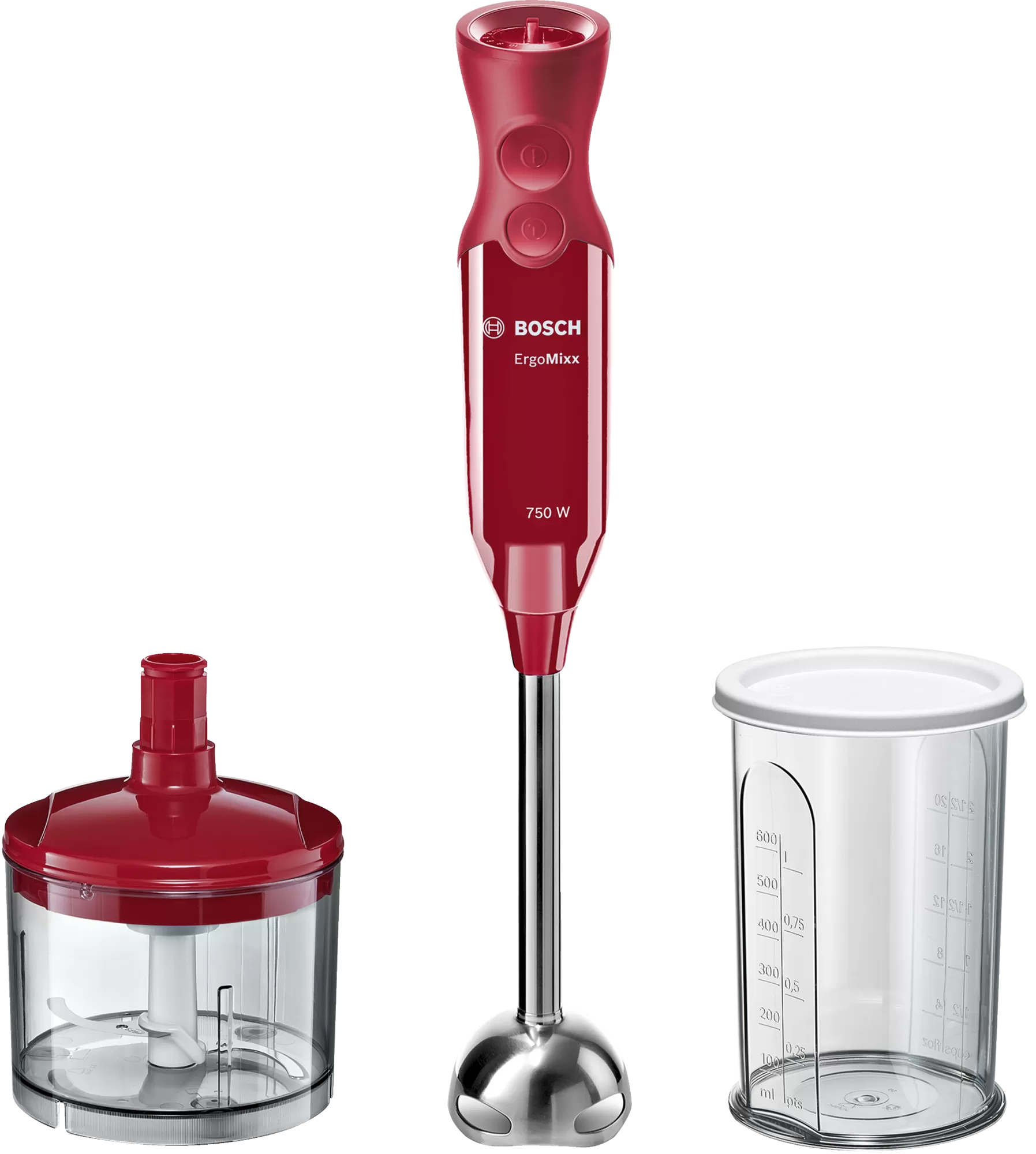 Batidora de Mano BOSCH MSM67120R 750W Roja con Picador