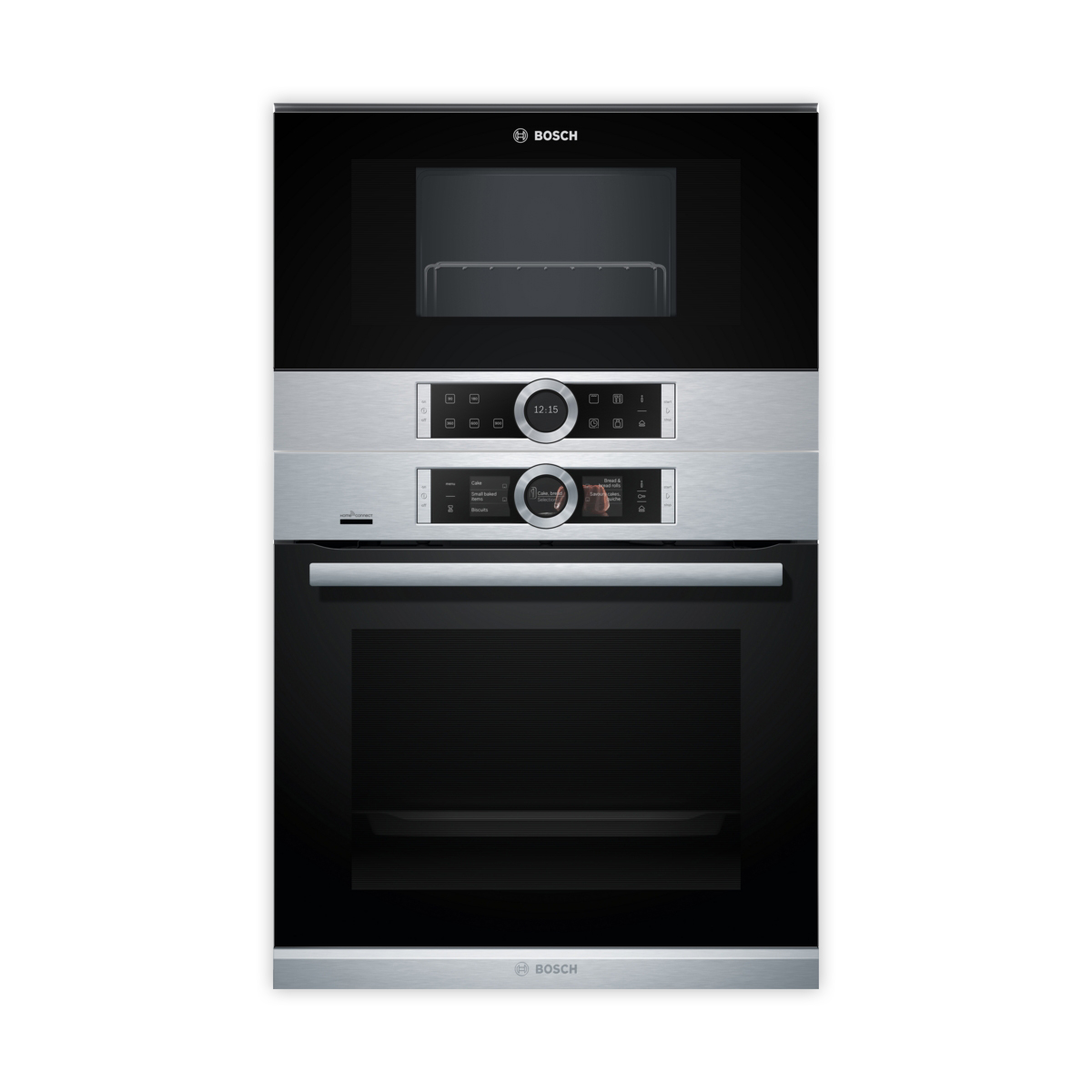 Pack BOSCH: Microondas BER634GS1 + Horno HRG6769S6