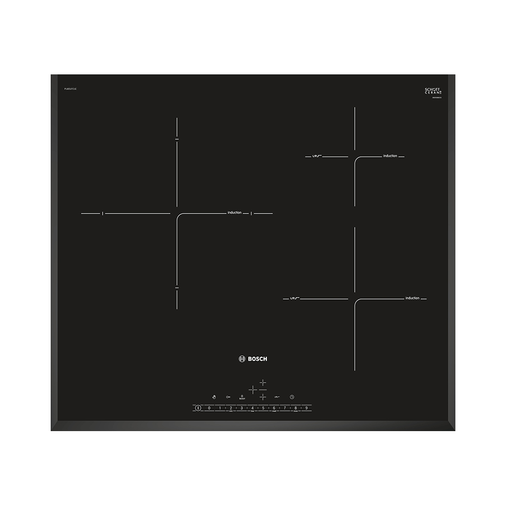 Placa BOSCH PIJ651FC1E, 60 cm, Negro, Inducción