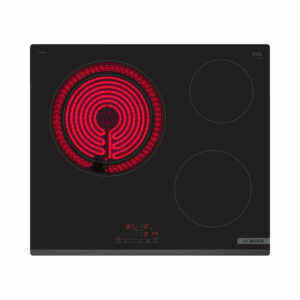 Placa BOSCH PKK631BB8E, 60 cm, Negro, Vitrocerámica, Sin Perfiles
